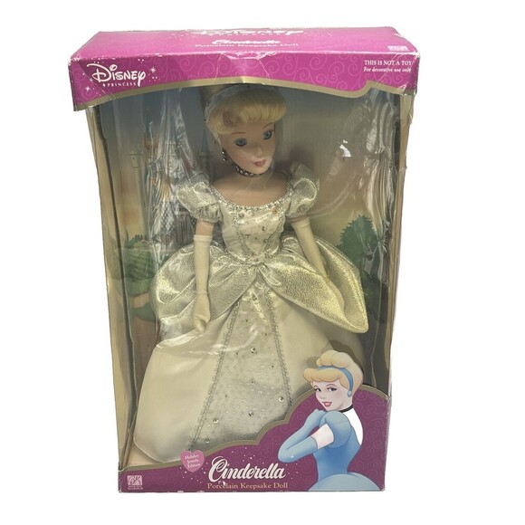 Disney Cinderella Porcelain 16-inch Doll 2003 Holiday Jewels Edition Vintage Box